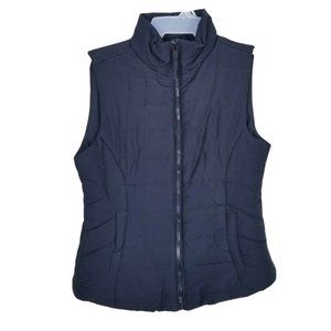 Aeropostale Puffer Vest Women Size Small Black Full Zip